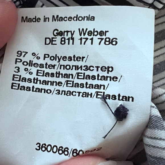 Gerry Weber Women’s Black White Striped Office Siren Button Down Blouse 38 - Picture 10 of 11